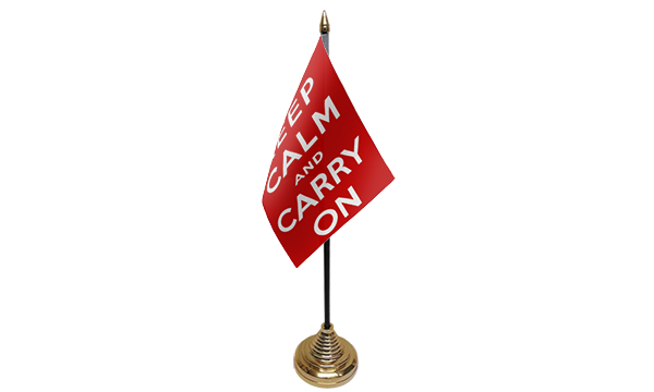 Keep Calm And Carry On (Red) Table Flags